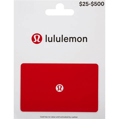 Lululemon Printable Gift Card